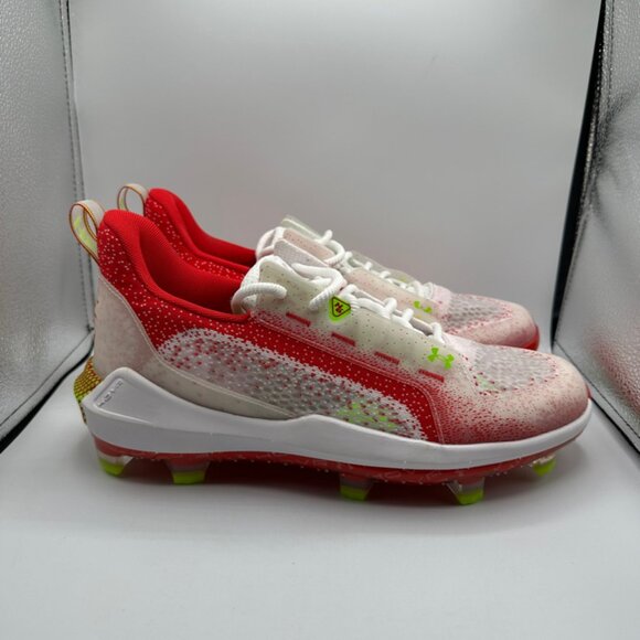 Under Amour Harper 6 Elite TPU “White Red” size 9.5 men’s - Picture 3 of 6